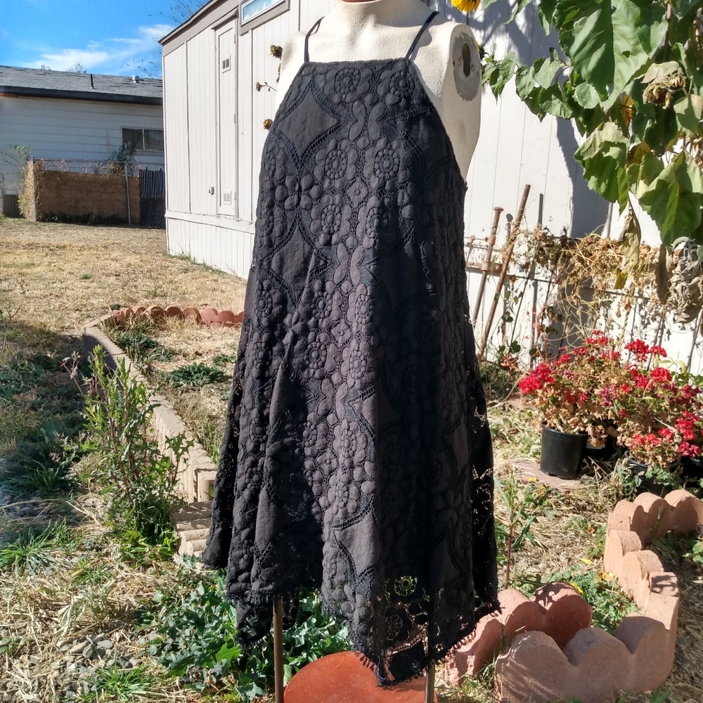Alya black crochet dress Sz Small